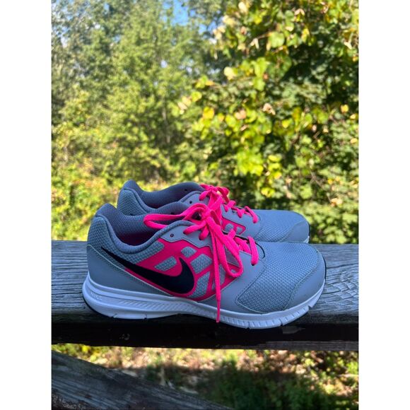 Nike Girls Downshifter 6 Sz 6Y Pink/Black/Gray 685167-007 - Picture 2 of 8